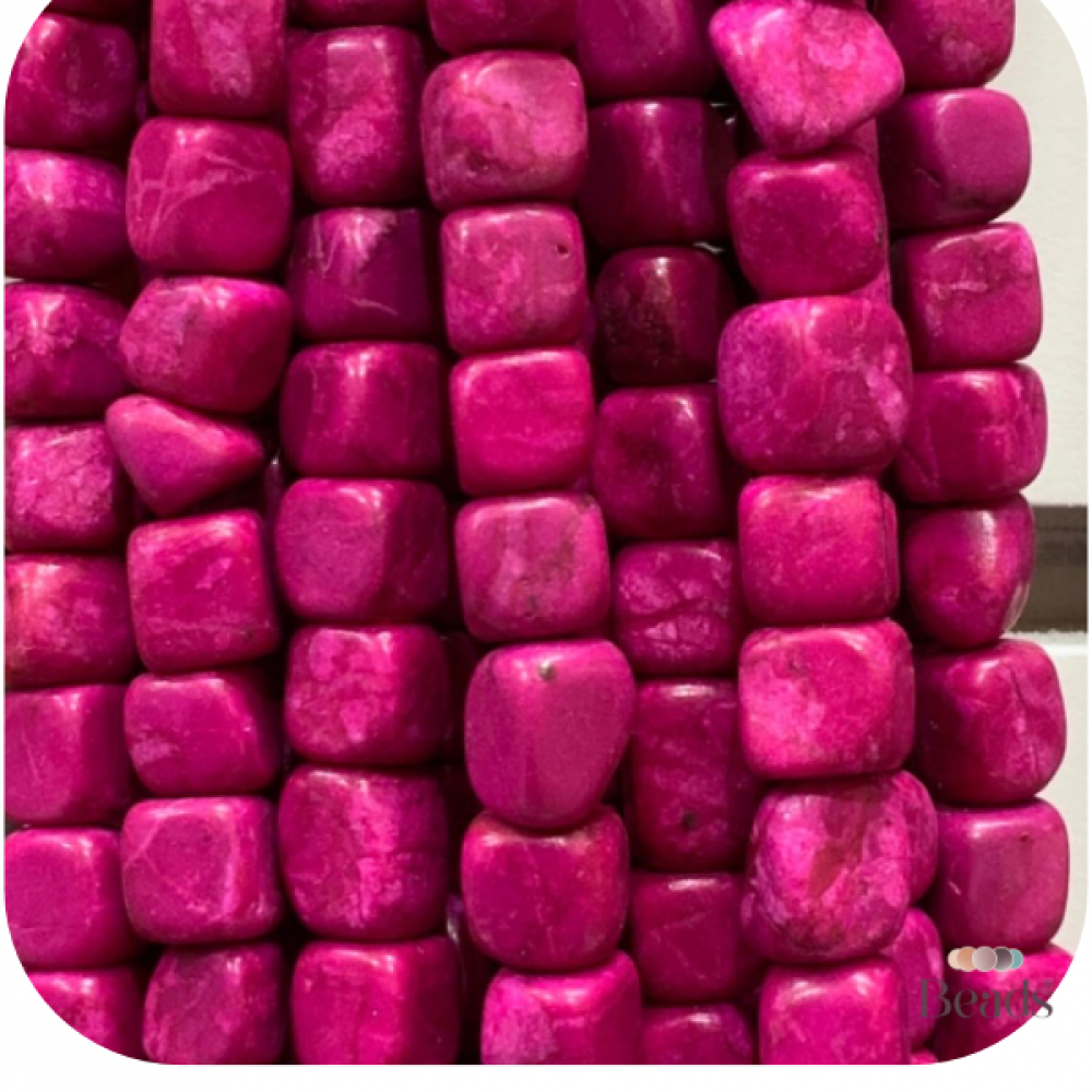 خرز حجر مكسر مكعب مطفي مقاس 8ملم