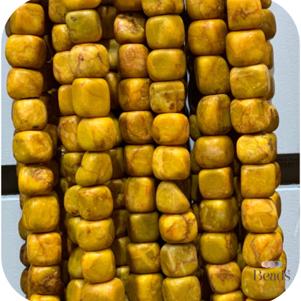 خرز حجر مكسر مكعب مطفي مقاس 8ملم