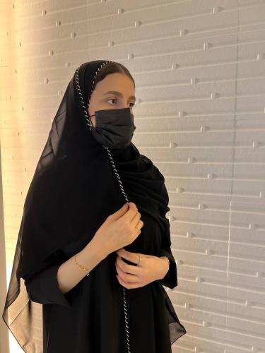 مسفع / طرحة / حجاب الراقيه بخامة راقيه بالخرز اليا...