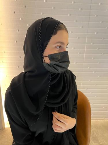 مسفع / طرحة / حجاب الراقيه بخامة راقيه بالخرز اليا...