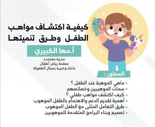 " كيفية اكتشاف مواهب الطفل وطرق تنميتها"أ.مها الكب...
