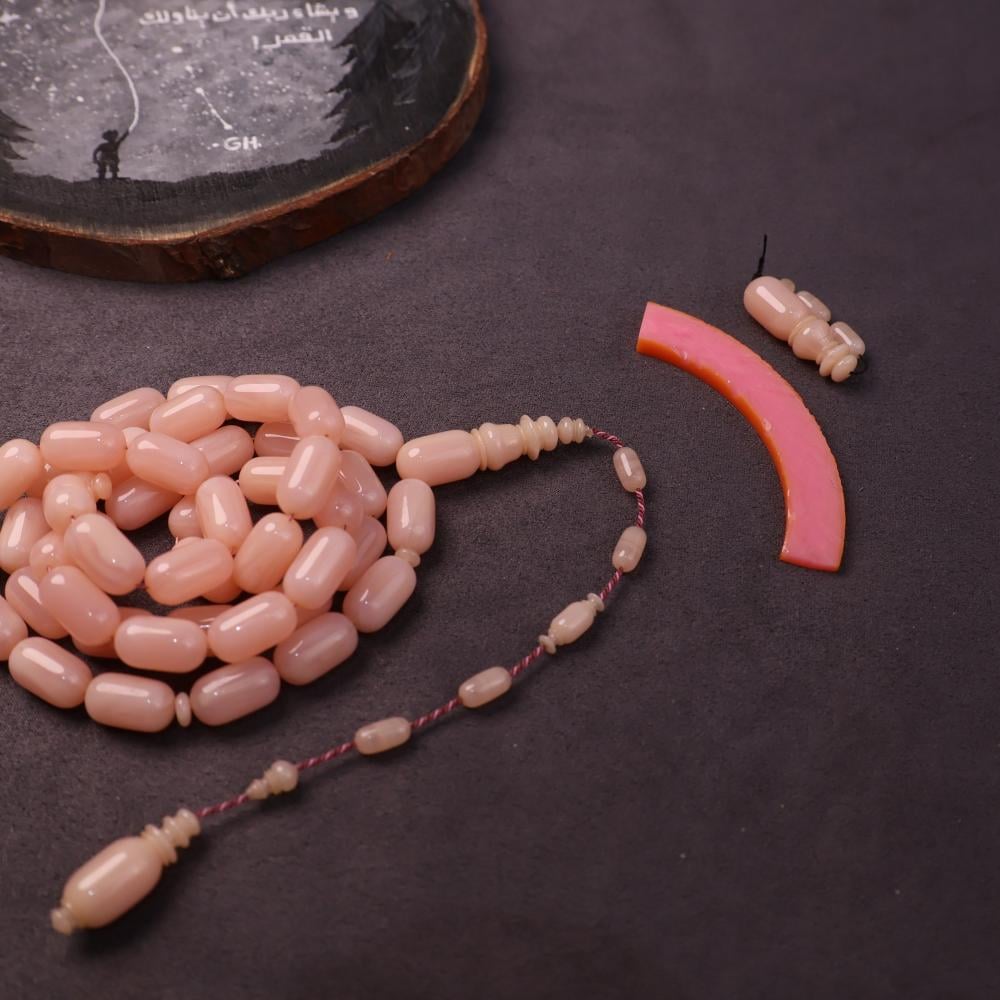 سبحة بكلايت وردي بتغليف جزري من وريس