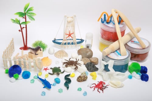 مجموعة صلصال شاطئ البحر للاطفال