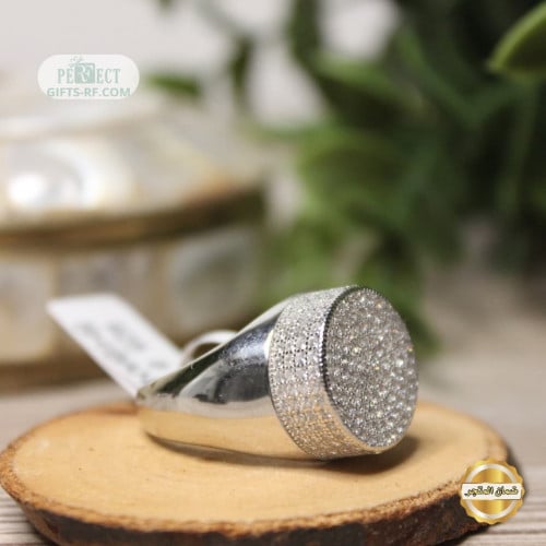 خاتم فضه زركون