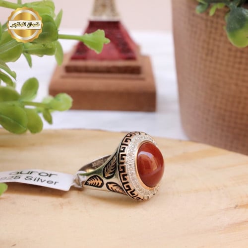 هديه رجاليه فخمه خاتم حجر عقيق