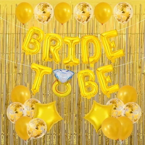 ديكور للحفلة توديع العزوبية لون ذهبي