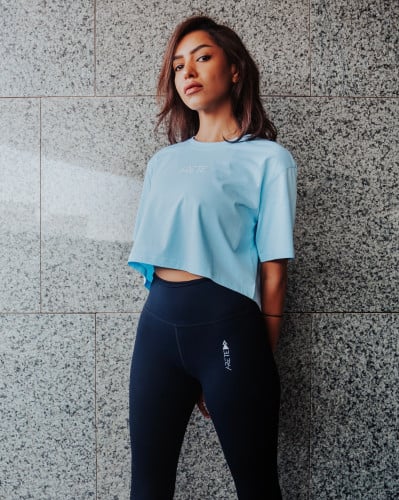Blue Crop Top