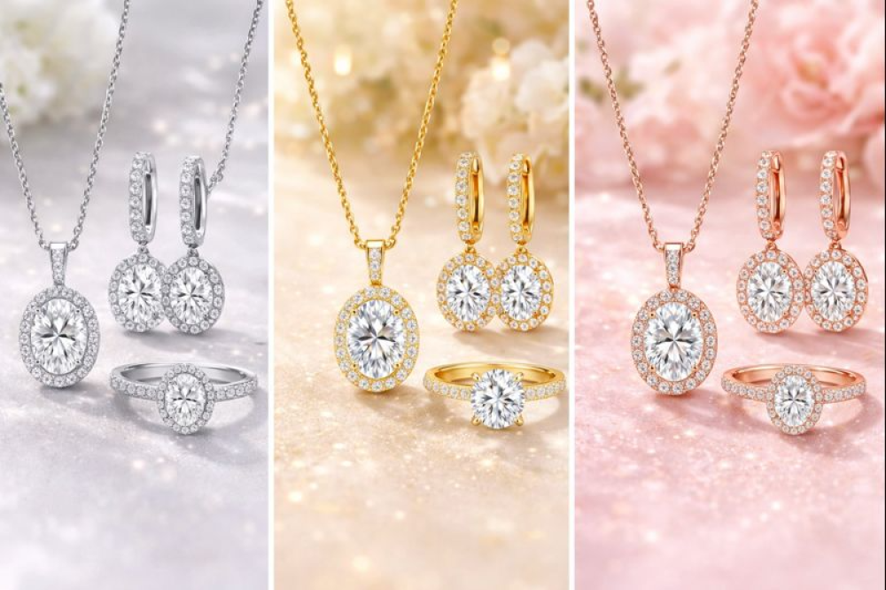 كيف يؤثر لون الذهب (أبيض – أصفر – وردي) على جمال الألماس؟