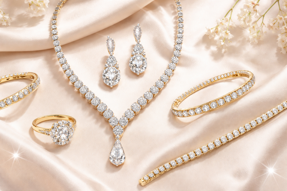 شبكة ألماس يمكن تنسيقها مع مجوهراتك