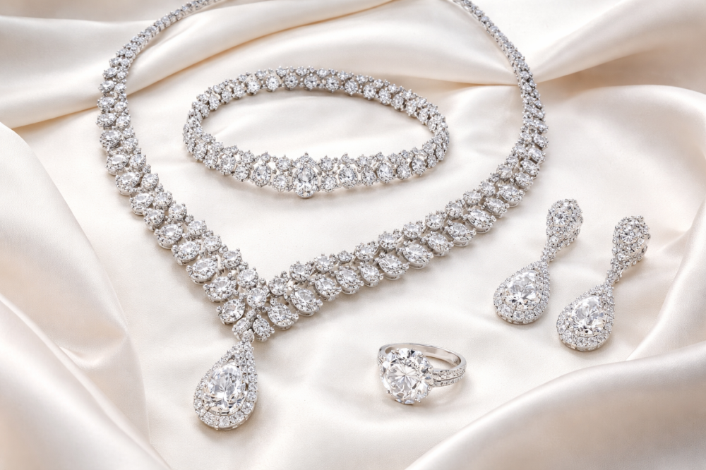 تصاميم شبكات ألماس للعروس الكلاسيكية