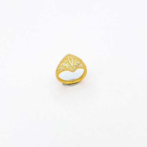 Fancy Carved Turtle Gold Finger Ring For Men