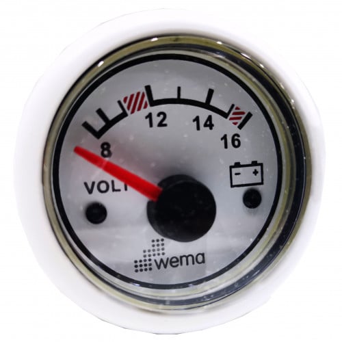 عداد قياس البطارية لون أبيض