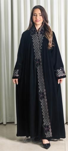 عباية دبل كلوش تطريز كمبيوتر امان وكم