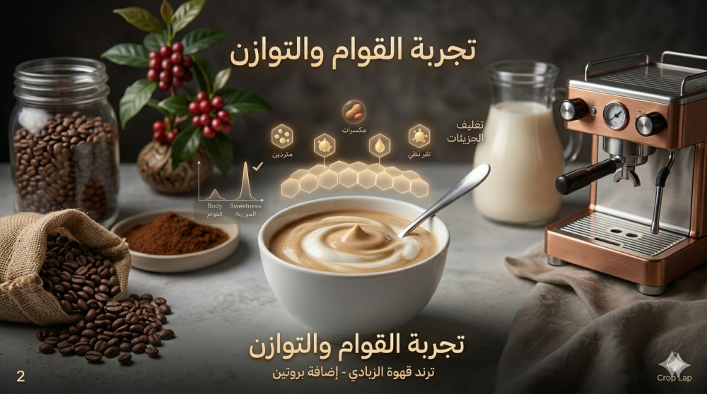 كيمياء قهوة الزبادي والبروتين: كيف يؤثر القوام على النكهة؟ | محمصة كروب لاب Crop Lap
