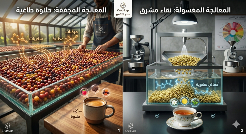 الدليل الشامل لأنواع معالجات القهوة المختصة: كيف تختار محصولك القادم؟