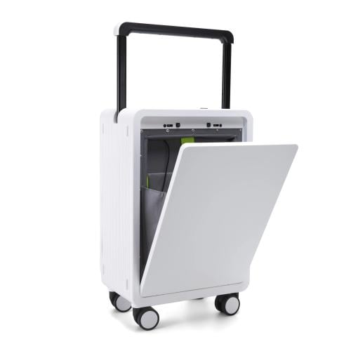 شنطة كابينة الطائرة لون أبيض بفتحة لابتوب Laptop م...
