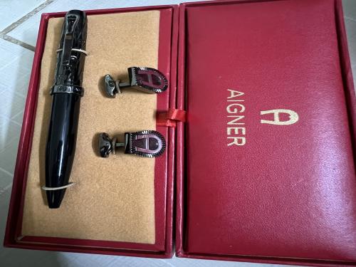 طقم قلم وكبك اقنر