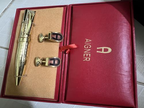 طقم قلم وكبك اقنر