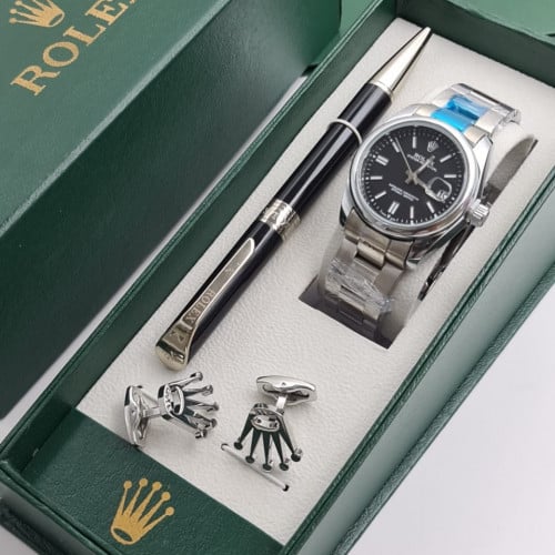 طقم ساعه وكبك وقلم رولكس