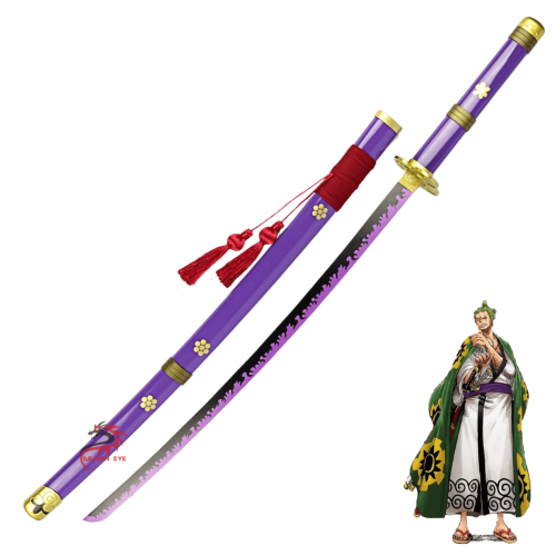 سيف زورو اينما من انمي ون بيس – فولاذ كاربوني ( تصميم خاص من متجر عين التنين )