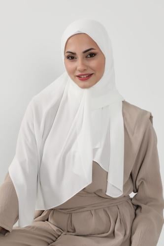 حجاب شيفون بمغناطيس وقبعة جانبي