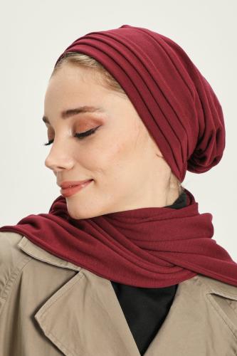 توربان شتوي قطني ثقيل مع سكارف