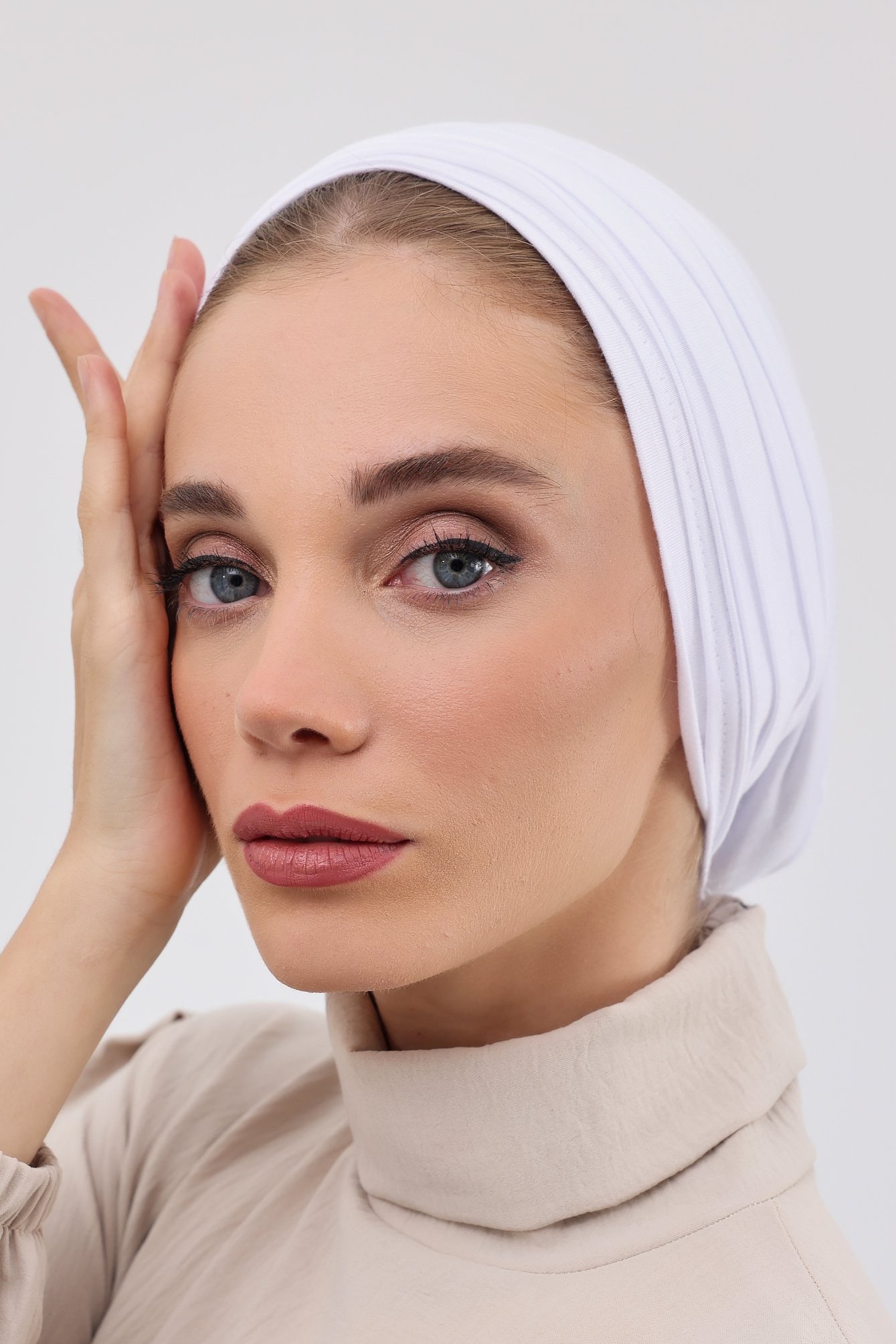 2piece double stretch Turban- tie