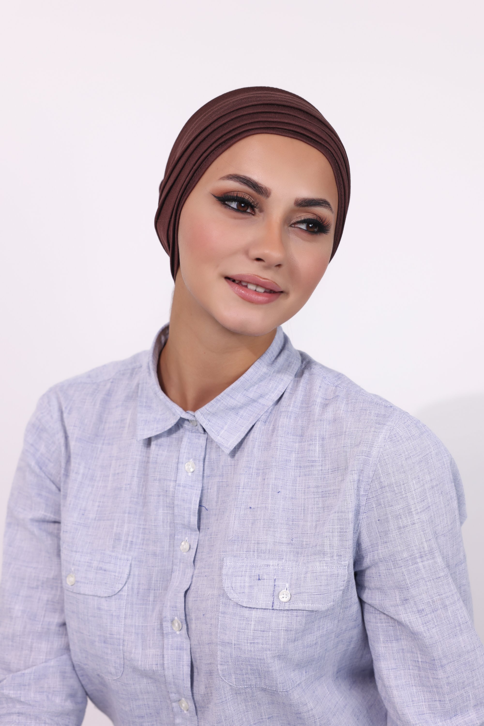 2piece double stretch Turban- snap button
