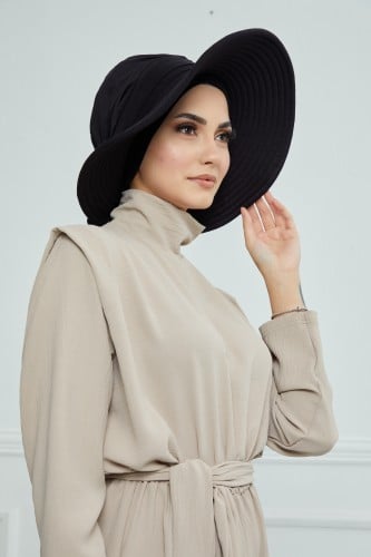 حجاب الشاطي مع توربان - أسود