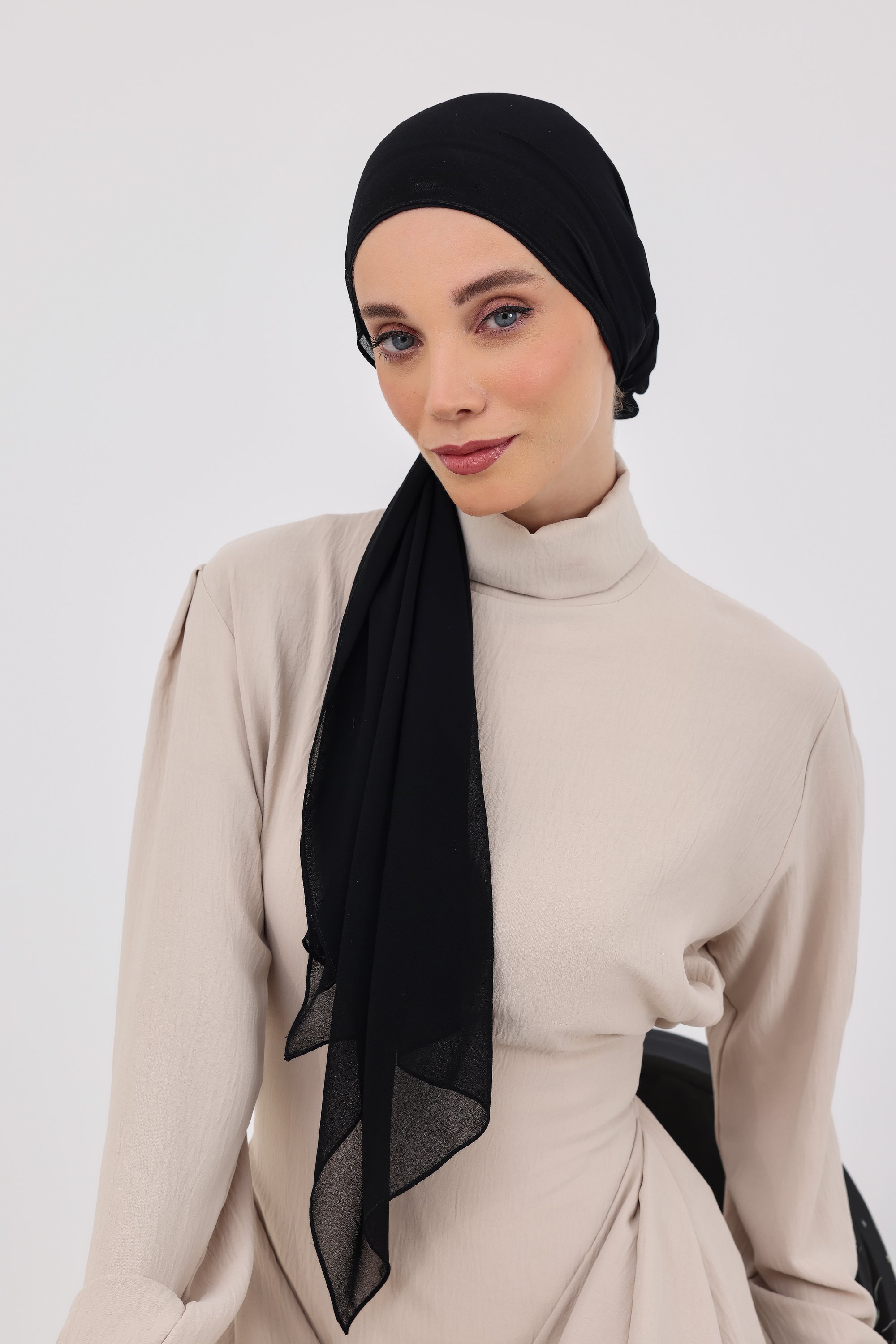 Chiffon Turban with underscarf