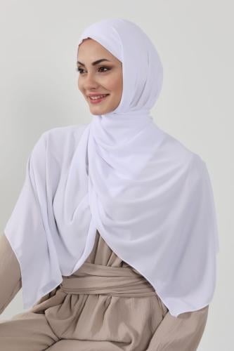 حجاب شيفون بمغناطيس وقبعة بالوسط