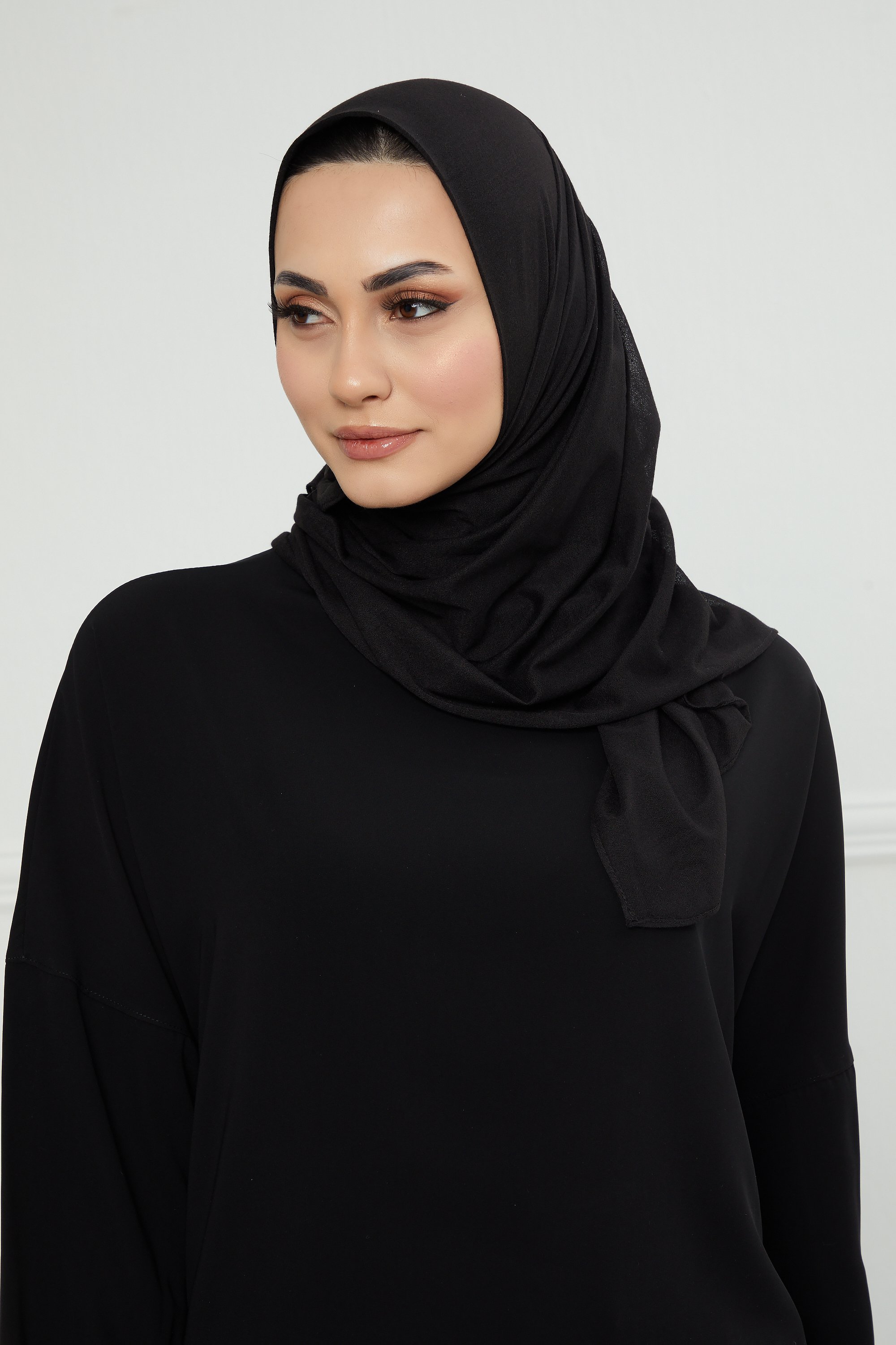 حجاب شاش تركي ميني | أسود