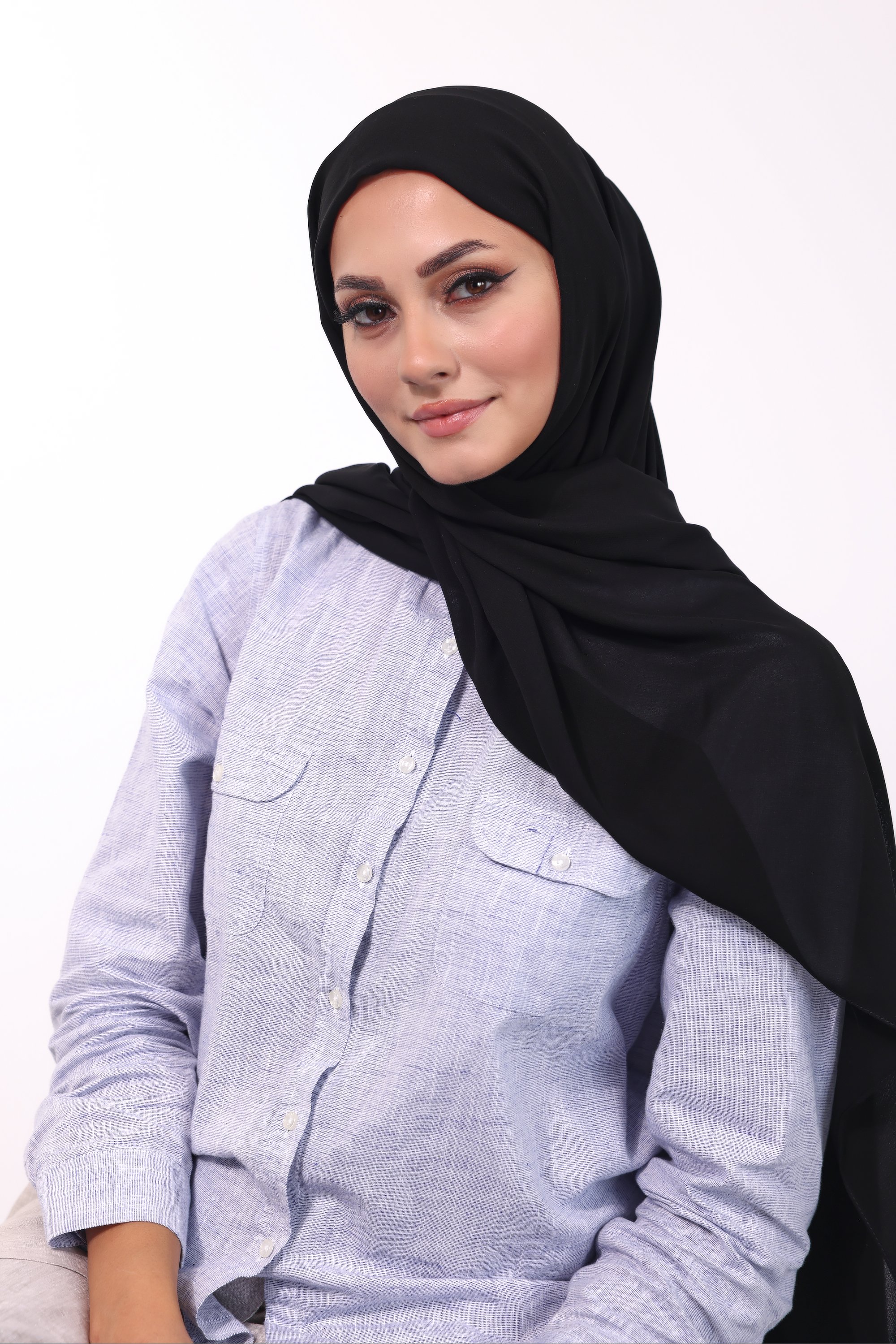Chiffon Hijab Underscarf - Black