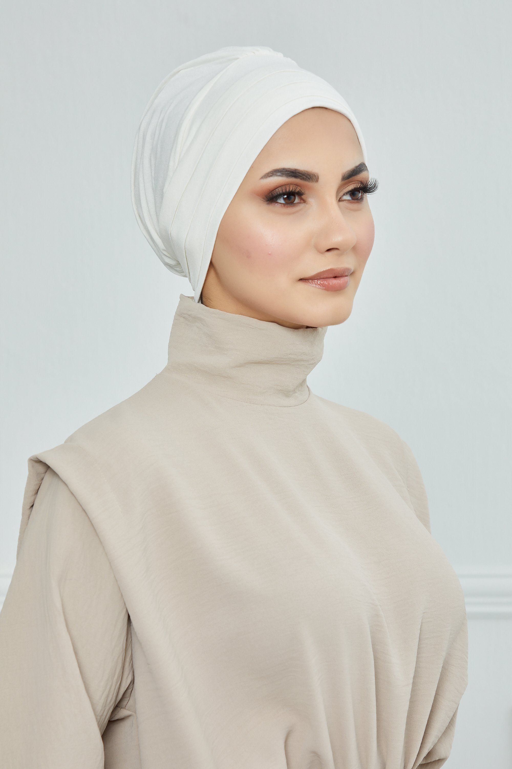 white turban hijab