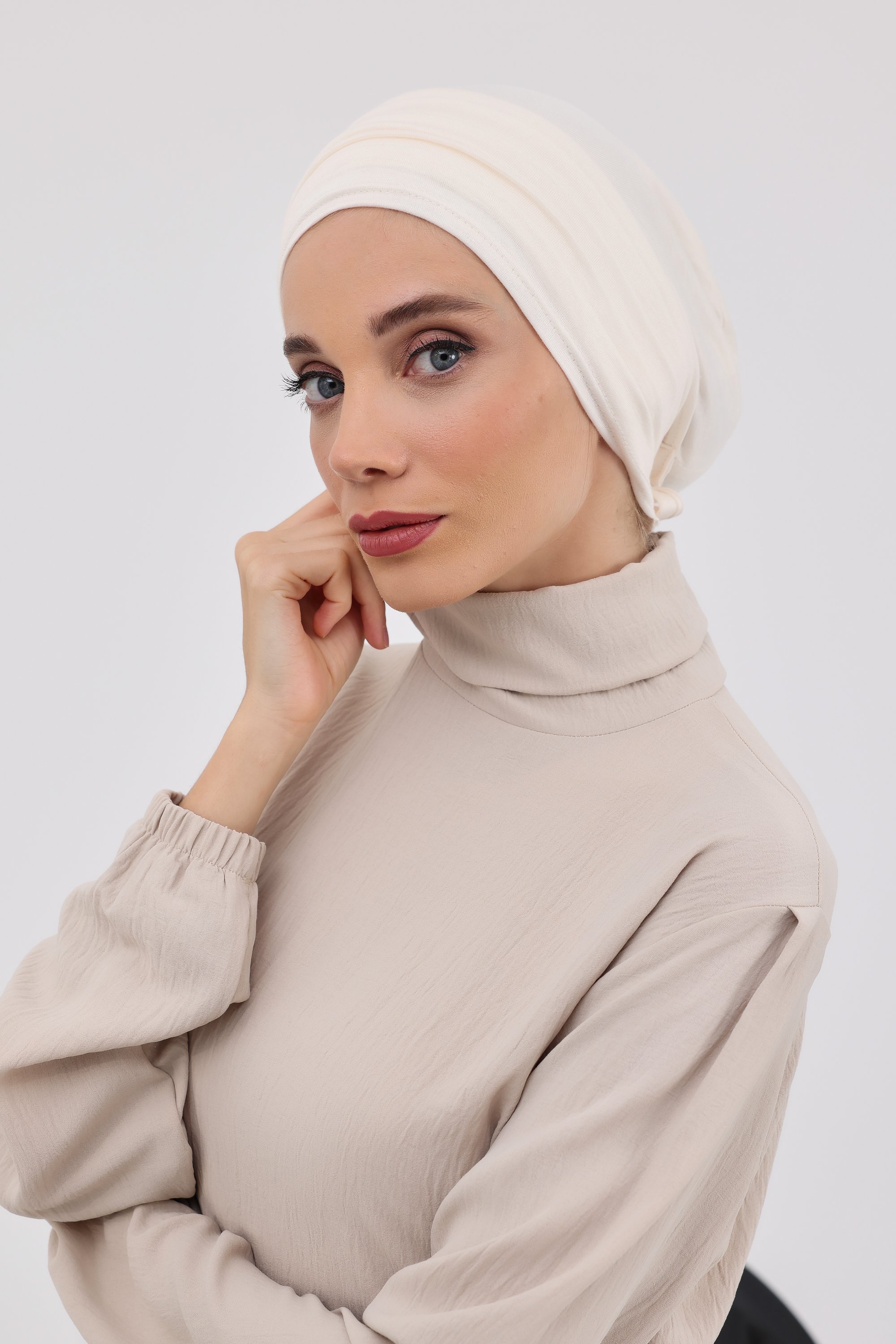 2piece double stretch Turban- tie