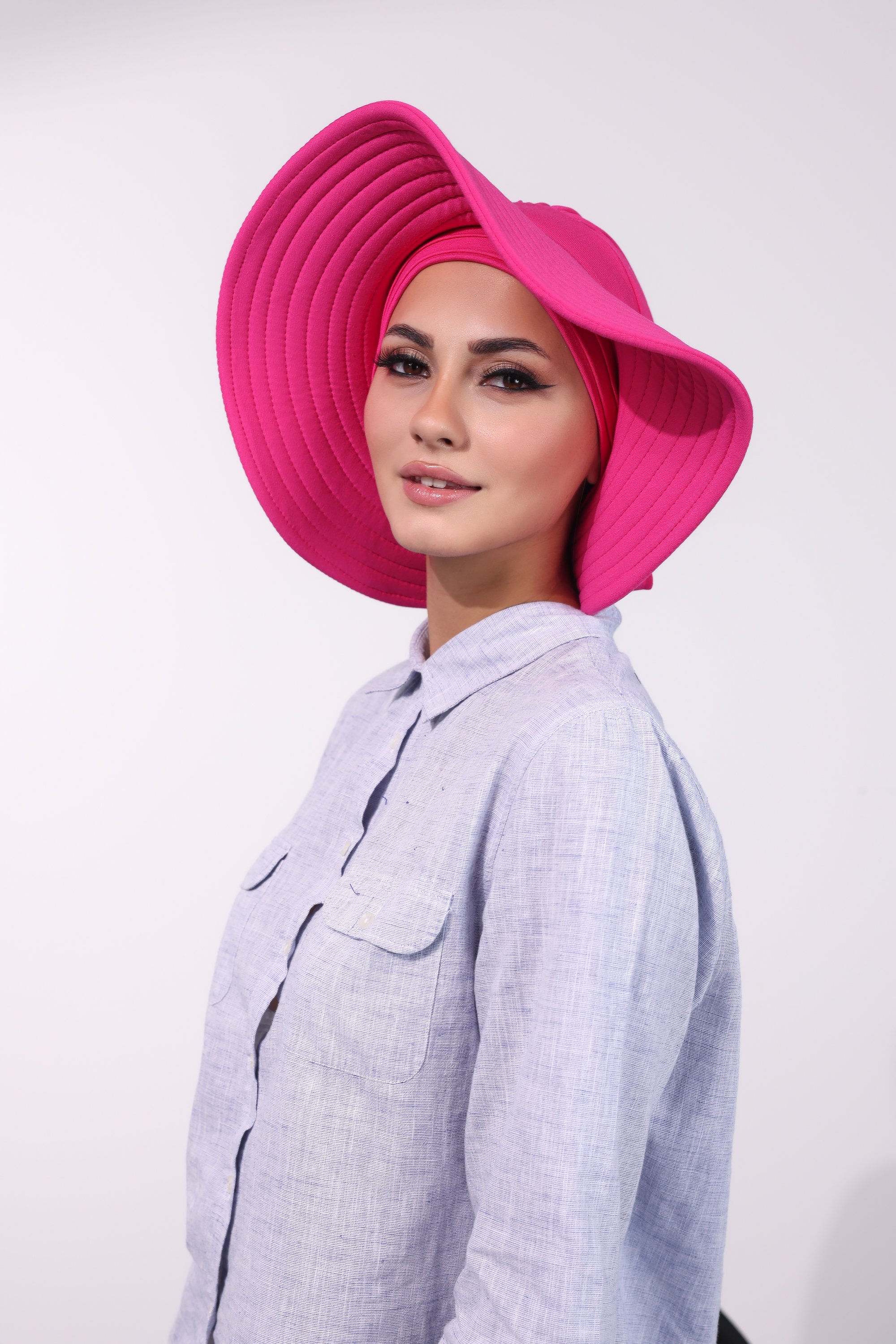 Beach hijab with turban