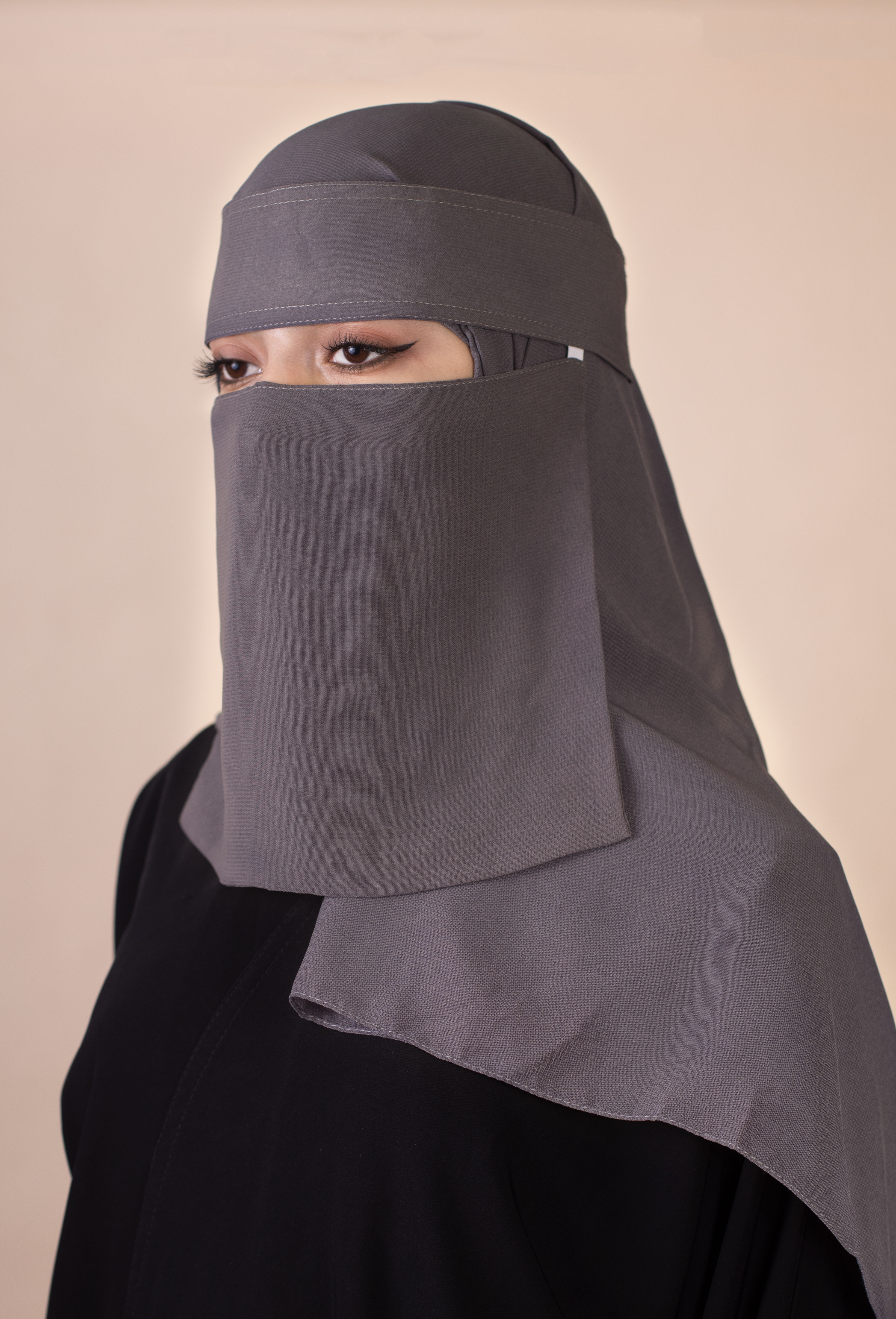 Set Hijab and Niqab- grey