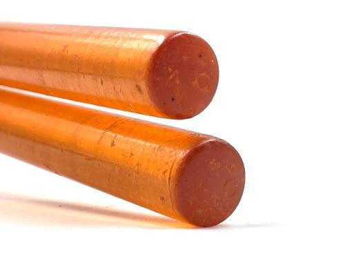 عصي بكلايت برتقالي شفاف غير مكشوفة 16ملم صب قديم old bakelite