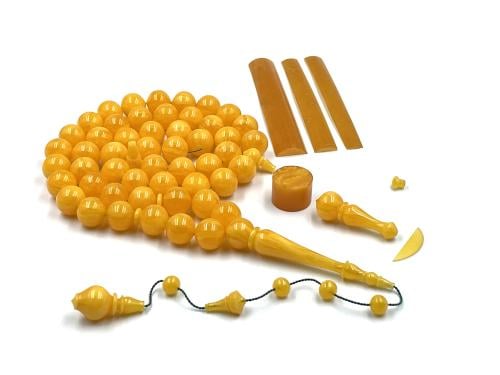 سبحة بكلايت بتعريق ابيض صب قديم تصميم الجوهرة Alhakeem rosary