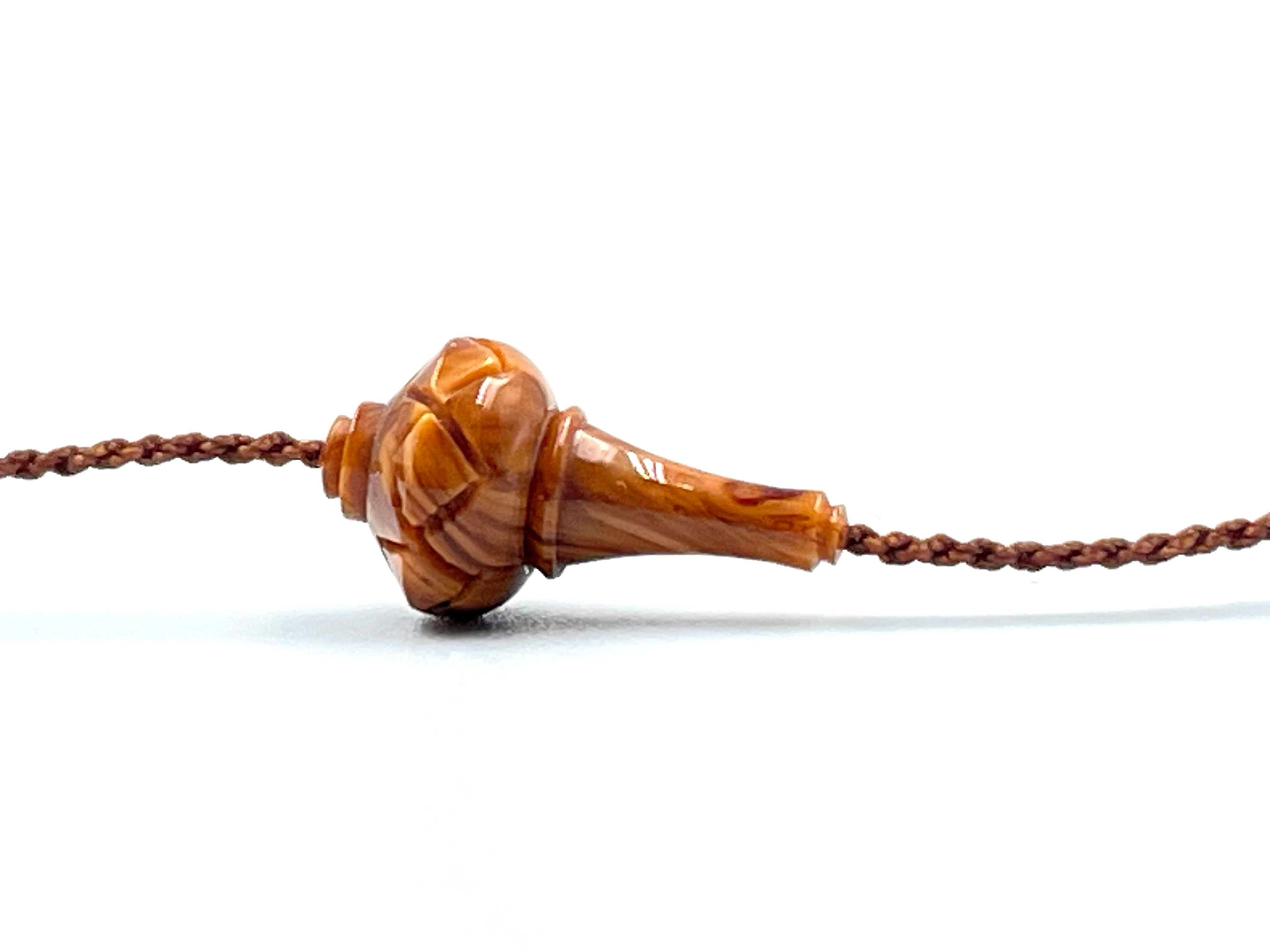 سبحة بكلايت دارسيني مفروز صب قديم تصميم الجوهرة ALHAKEEM ROSARY