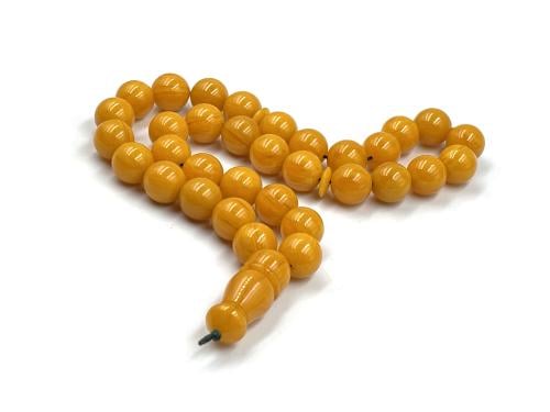 سبحة من عصي المانية جزرية معرقة صب قديم خراطة سوريا التسعينات bakelite