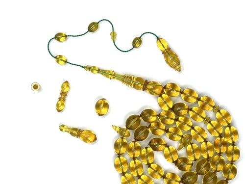 سبحة فاتوران من زهر اصفر صب قديم خراطة مصنع الفن