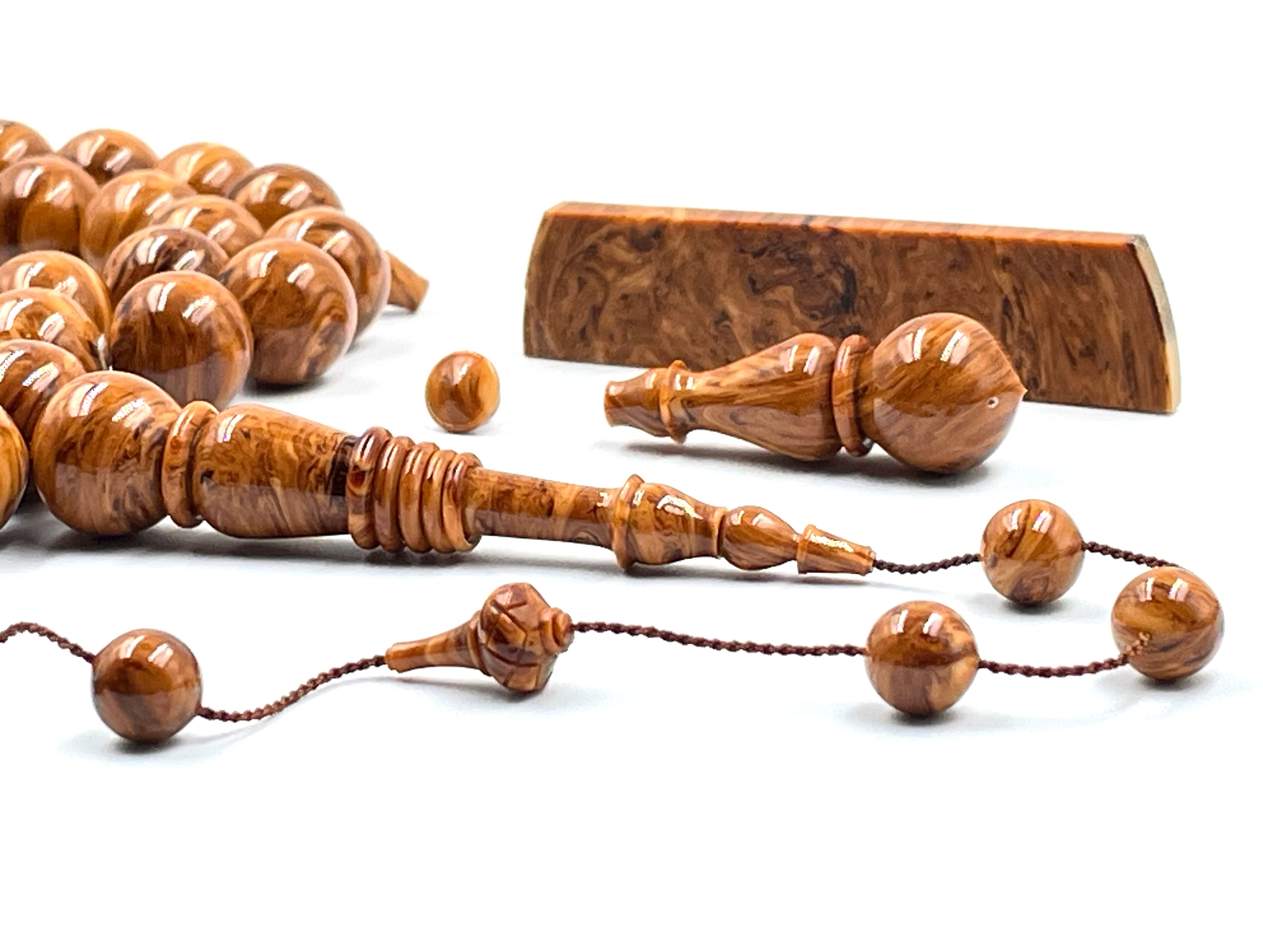 سبحة بكلايت دارسيني مفروز صب قديم تصميم الجوهرة ALHAKEEM ROSARY