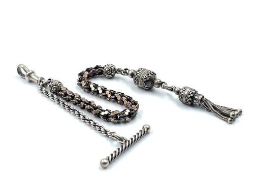 شكة فضة فيكتوريا مطلية ذهب روز puskulleri  rosary