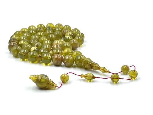 سبحة من مكتبية تعريق بشفافية صب قديم خراطة اوزهان old bakelite rosary