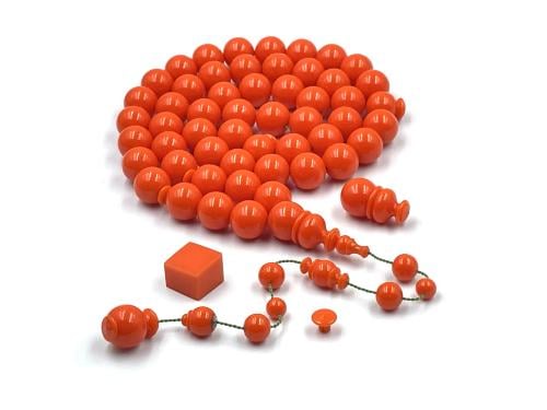 سبحة من عصي امريكية مربعة جزرية صب قديم خراطة اسماعيل باشا old rosary