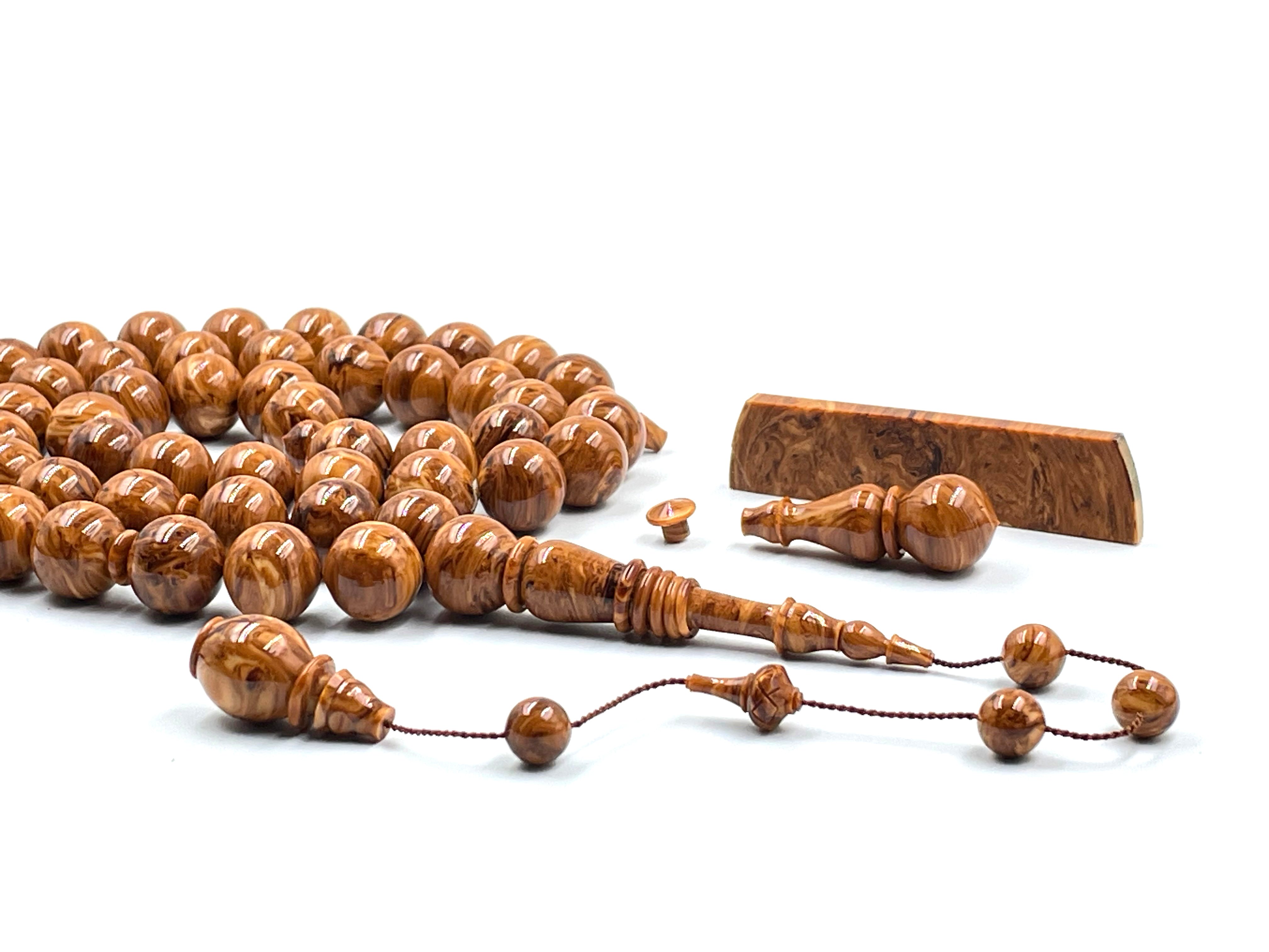 سبحة بكلايت دارسيني مفروز صب قديم تصميم الجوهرة ALHAKEEM ROSARY