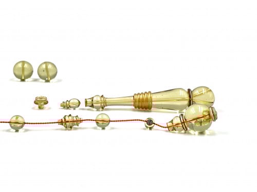 سبحة فاتوران شفاف من قواعد اباجورة صب قديم خراطة عقيل التركي rosary