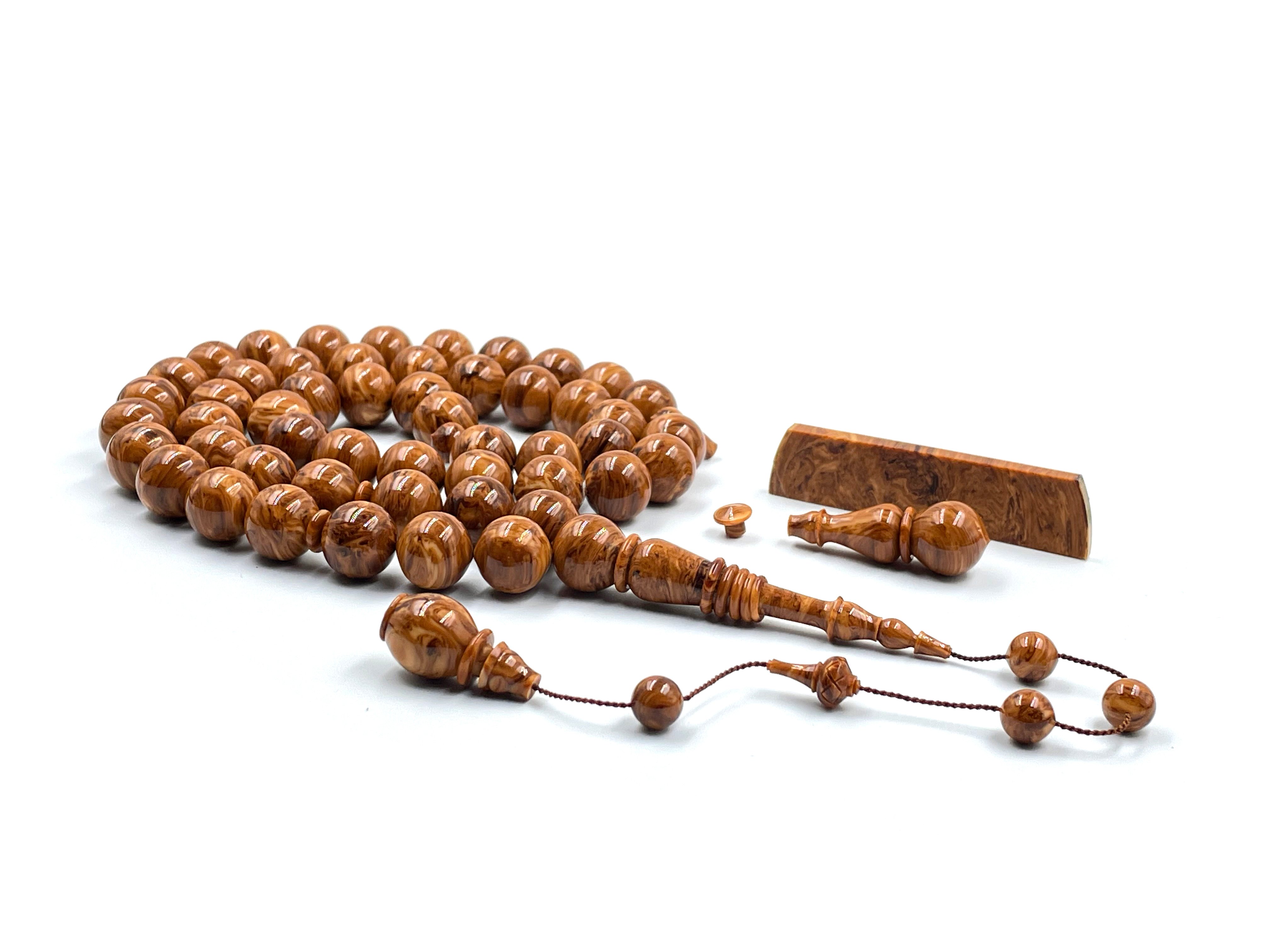 سبحة بكلايت دارسيني مفروز صب قديم تصميم الجوهرة ALHAKEEM ROSARY