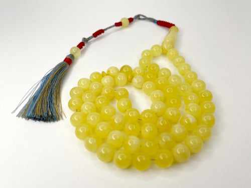 سبحة كهرمان طبيعي حر مسابيح مسباح rosary amber